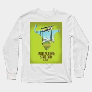 Tallulah Gorge State Park map Long Sleeve T-Shirt